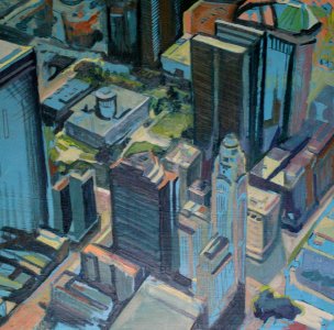 Ryan Orewiler's Columbus Cityscape painting