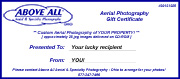 aerial photo service gift certificate