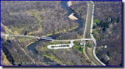 Aerial photo of a visitor's center in Cuyahoga Valley National Park in Cleveland, OH