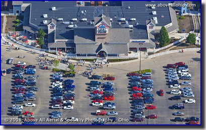 Aerial photo of the Lodi Station outlet mall in Lodi, Ohio