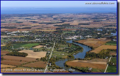 Aerial view of Oak Harbor, Ohio