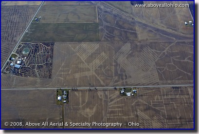 Aerial photograph of farmland in Ohio