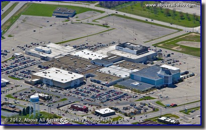 An aerial photo of the Richland Mall in Ontario (Mansfield), OH