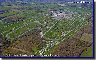 Aerial photo of Watkins Glen International racetrack